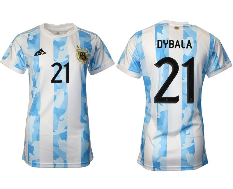 Women 2021-2022 Club Argentina home aaa version white #21 Soccer Jerseys